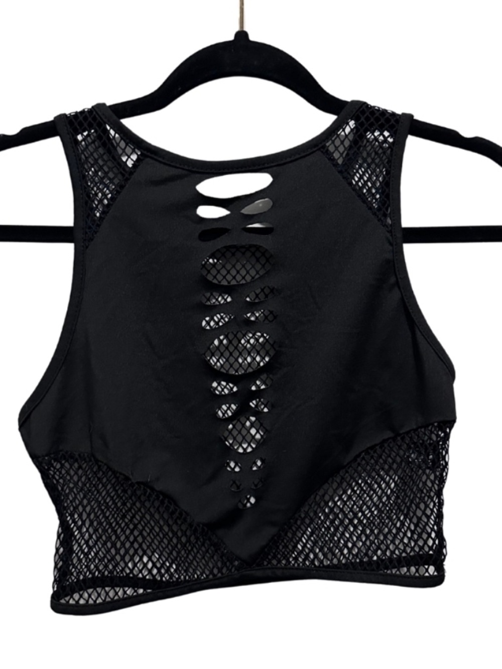 SHEIN Women's Black mesh tank top